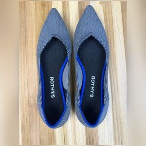 Rothy's Pointed Knit Flats in Gray